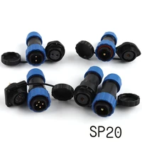 sp20 ip68 waterproof connector plug back nutsquaredockingflange screw crimping without welding connector 23456791012