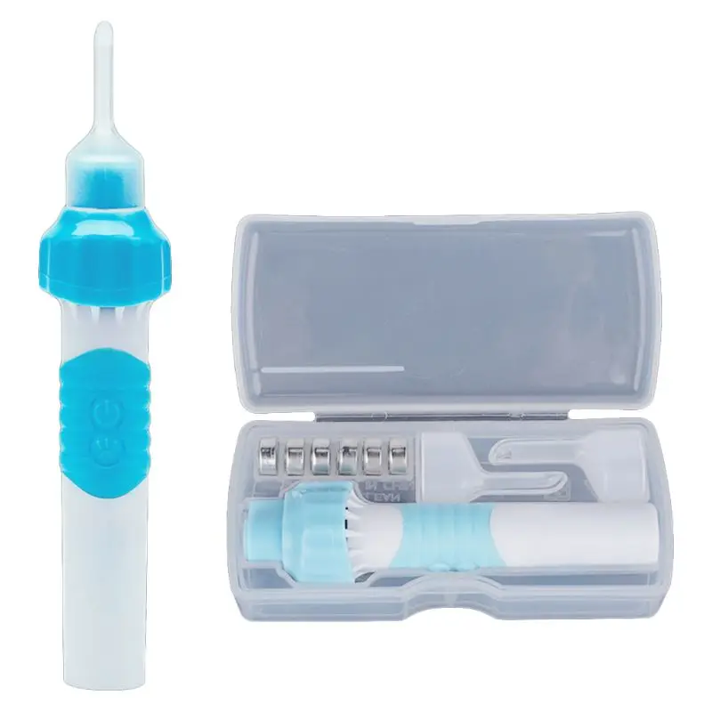 

Safety Electric Cordless Vacuum Earwax Remover Ear Wax Removal Cleaner Painless Cleaning Tool Kit with LED Light