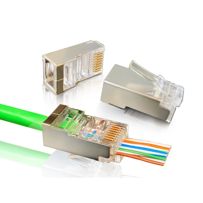 Сетевой адаптер концевого соединителя 50 шт./лот с защитой RJ45 разъем 5 Cat 5E Cat6