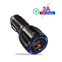 18w dual usb qc 3 0 car charger quick charge 3 0 phone charging car fast charger 2ports usb portable charger for iphone12 xiaom