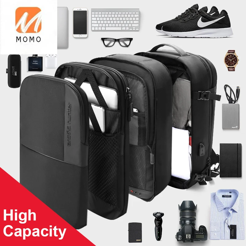 

Multifunction Waterproof Business 2 in 1 Backpack Bag Detachable Laptop Backpack with USB for men