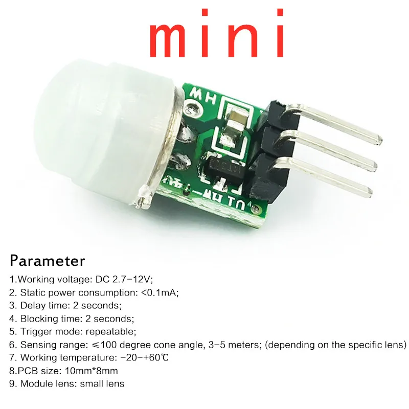 1 шт. DC 2 7-12V AM312 PIR Сенсор Мини модуль движения датчик человеческого тела детектор