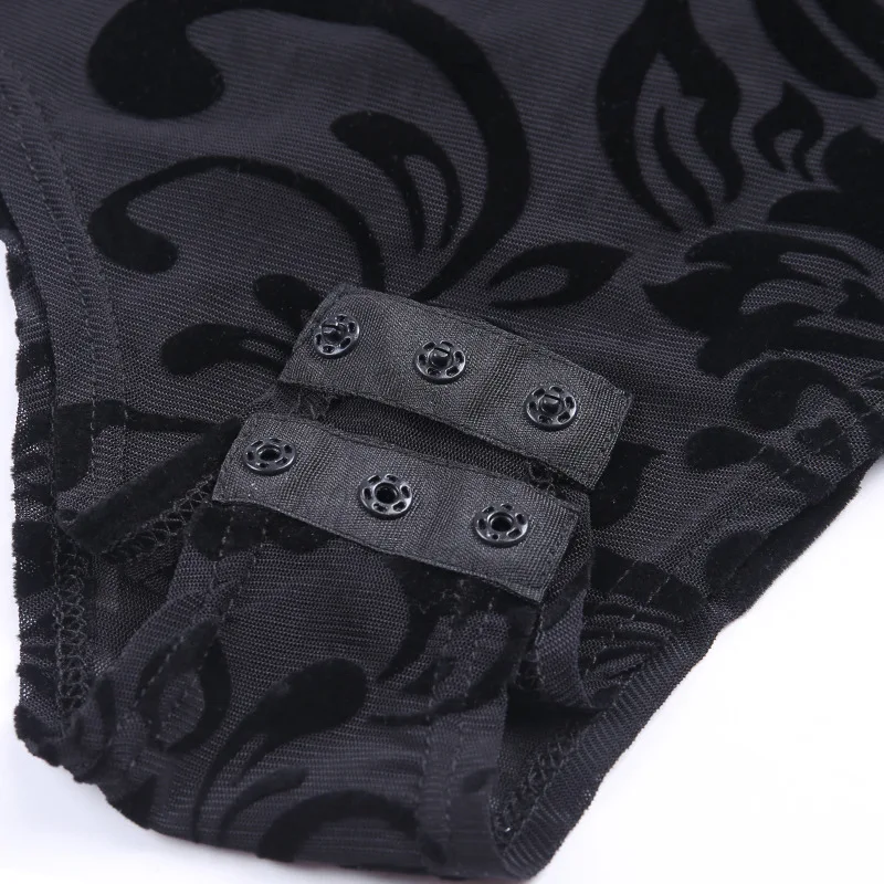 

Sexy Lace Bodysuits Women Gothic Dark Sleeveless Square Collar Slim Jumpsuite Club Wear Fashion Skinny Black Playsuits Rompers