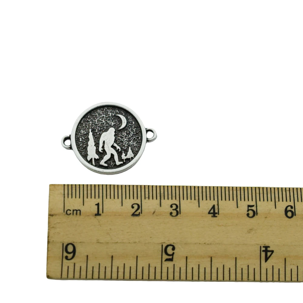 5 шт. Высокое качество DIY Sasquatch ntique посеребренный браслет Бигфут Шарм Луна сосна