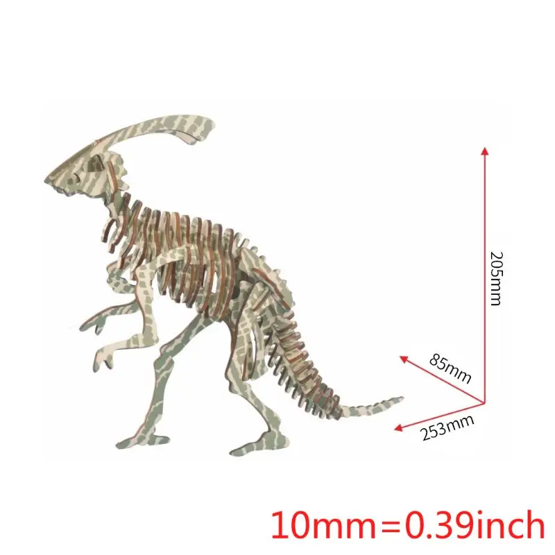 

Simulation 3D Dinosaur Model Wood Assemble Jigsaw Disassemble Puzzle Kids Intelligence Educational Toys Children Gift