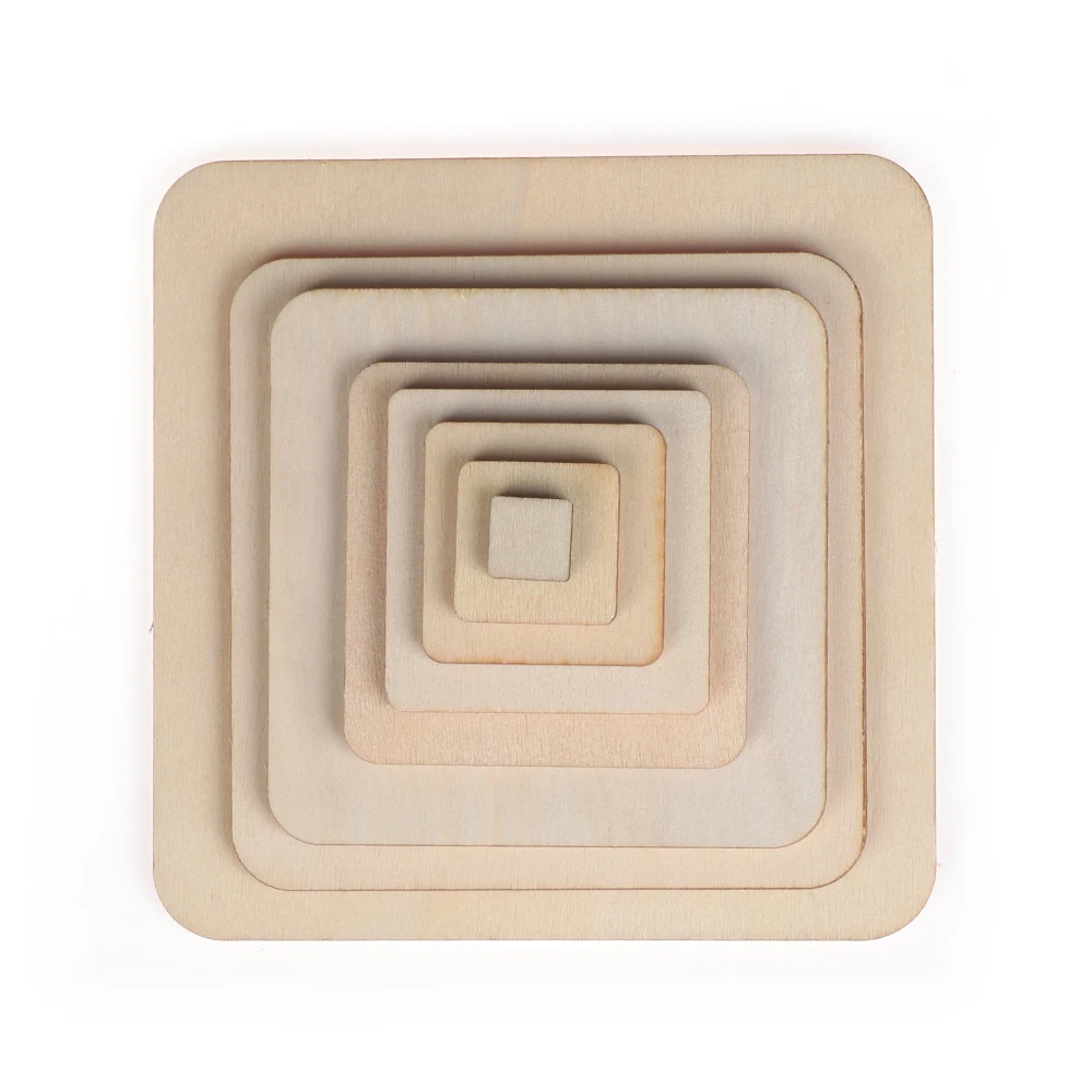 10/50/100 шт. Новые квадратные необработанные деревянные детали пустая доска для
