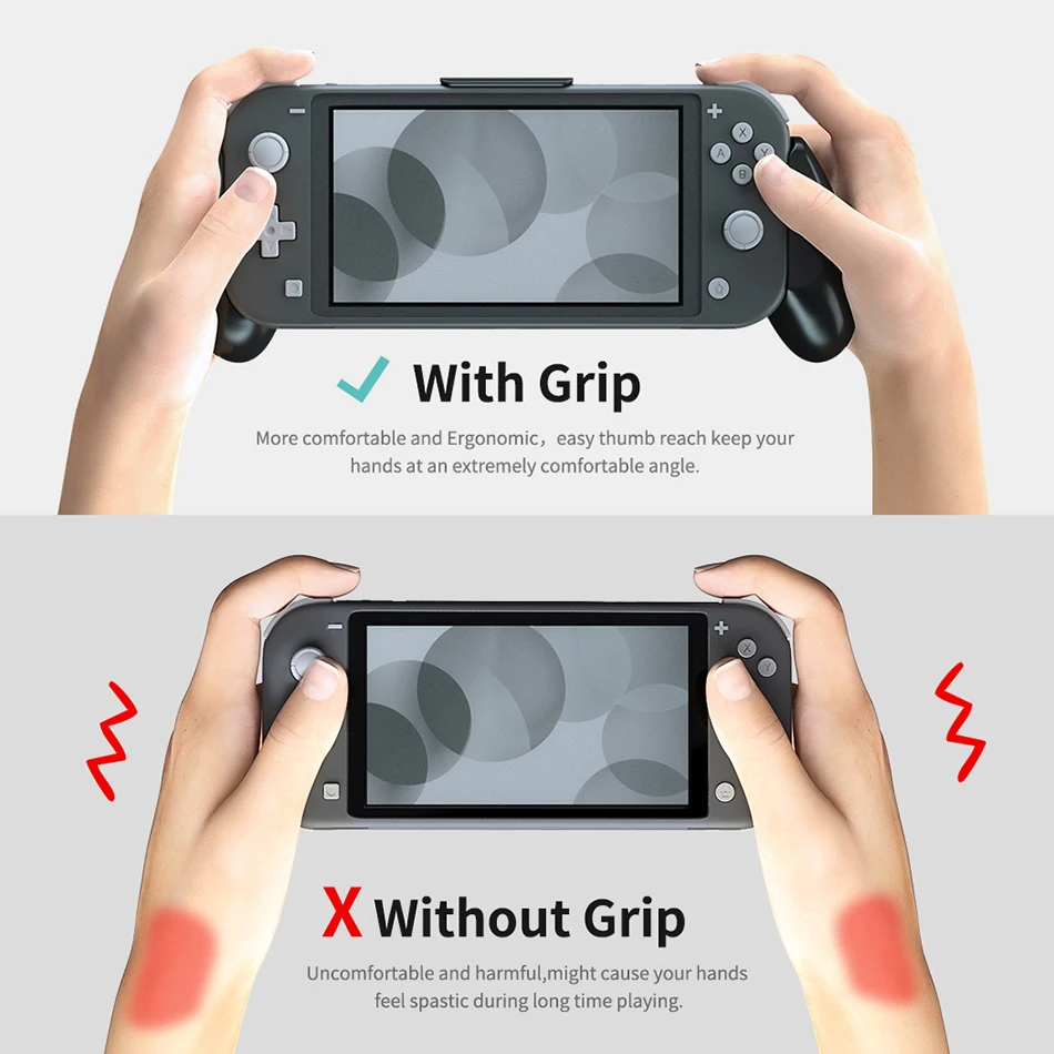 Держатель ручки OIVO для Nintendo Switch Lite ассиметричный держатель контроллера карта