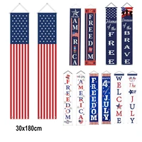 usa flag door decoration couplet for july 4th independence day decoration outdoor garden banner front door or indoor home porch