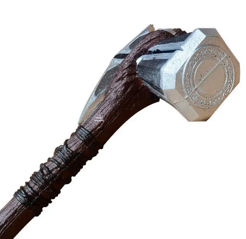 

1: 1 44cm Thunder Cosplay 's Hammer Hammer Movie Guns Model Figure Gift Children Role Playing Security PU Toy Material