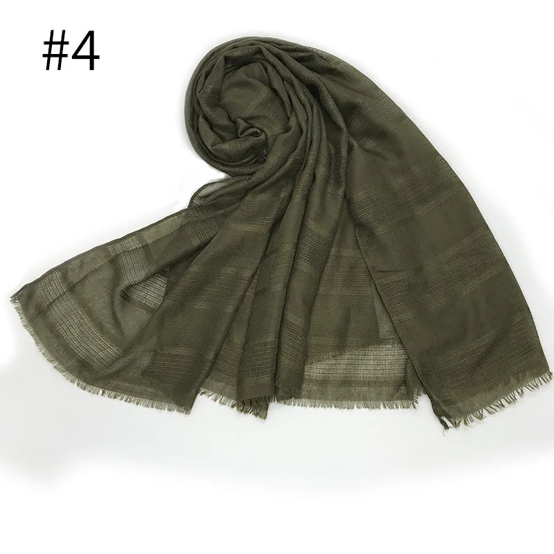 Number 4 colors Модные импортные товары, хлопковое белье сплошной цвет, дизайнерский шарф с кисточками, высокое качество, модная и великолепная бандана, Женский хиджаб - Цвет: Number 4 colors