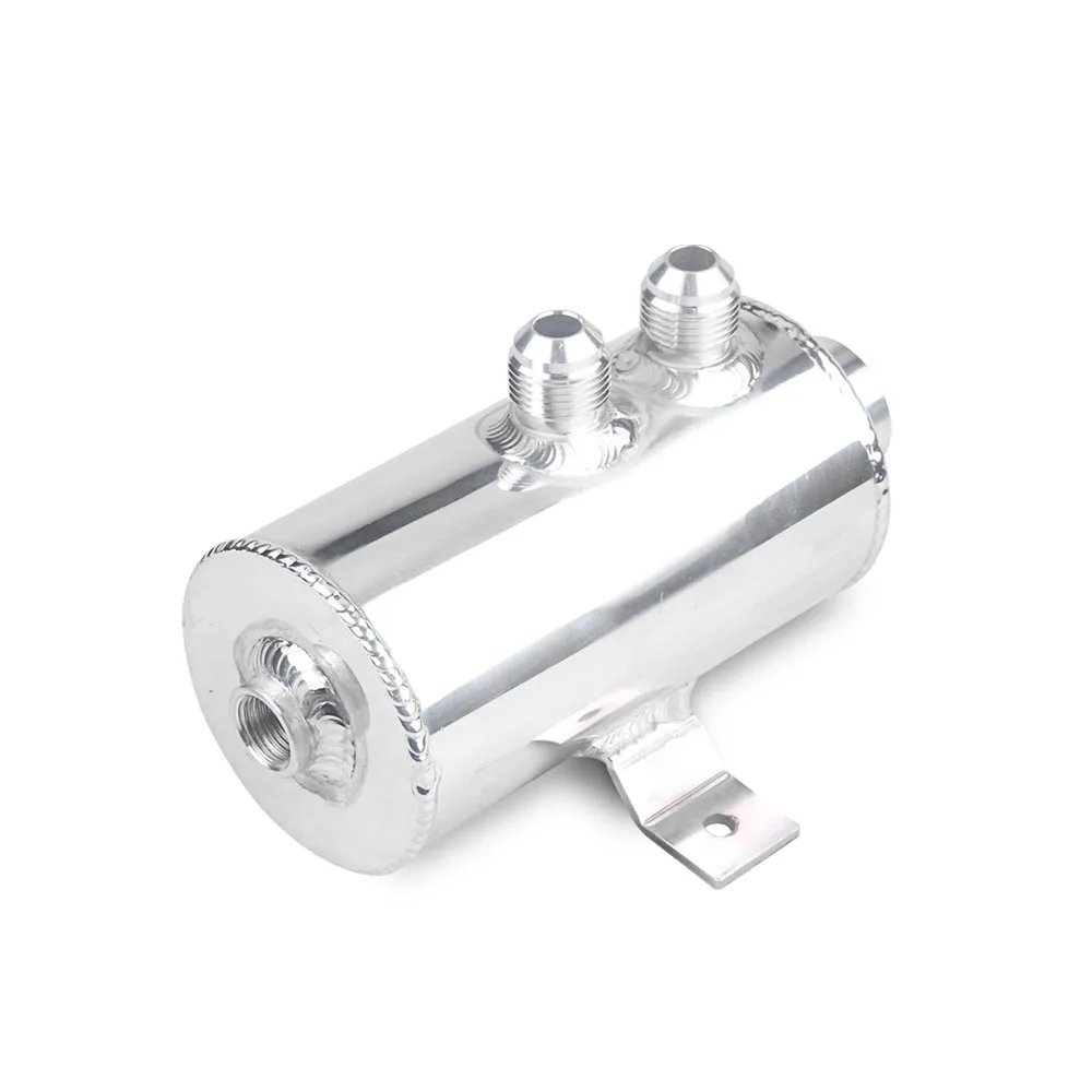

0.75LAluminum Alloy Baffled Oil Catch Can Tube Tank AN10 With Breather Filt 0.75L Baffled Oil Catch Can Tube Tank AN10 With
