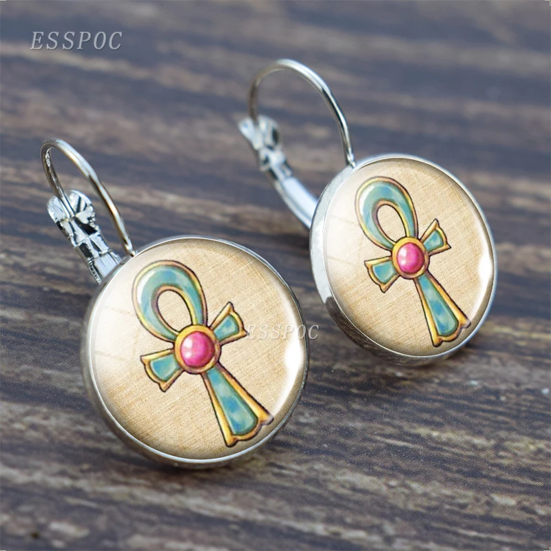 Египетский Анкх серьги гвоздики в форме пирамиды Фараона стиле древней египтной