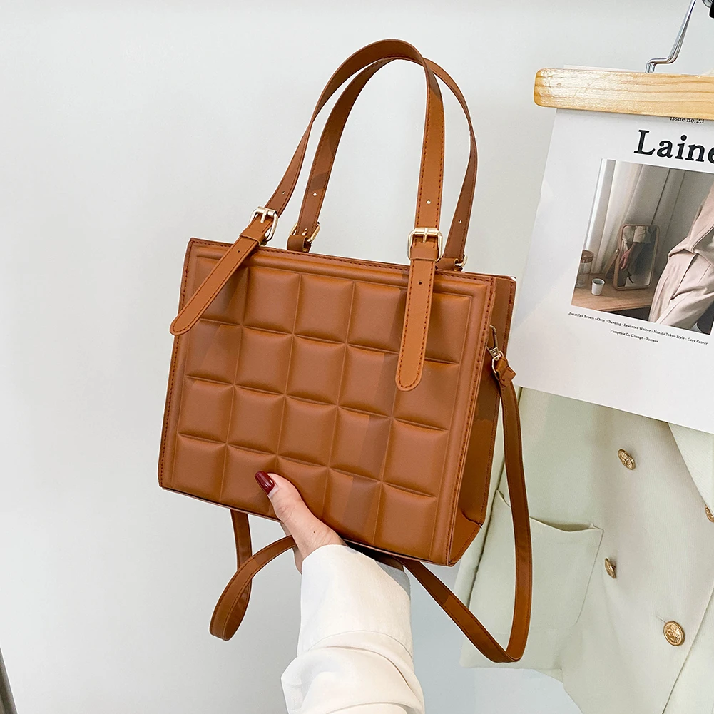 

Модная женская сумка на плечо, однотонная клетчатая дизайнерская сумка-мессенджер через плечо, маленькая сумка-кошелек, сумки для покупок