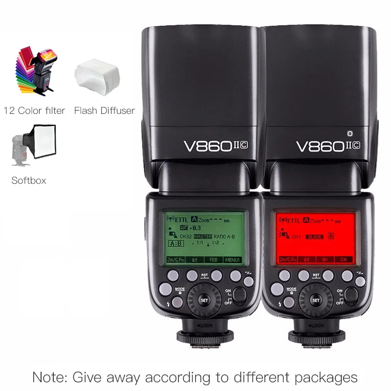 Godox Ving V860II V860II-C 2 4G GN60 E-TTL HSS 1/8000s литий-ионная батарея для камеры Speedlite Flash Canon DSLR +
