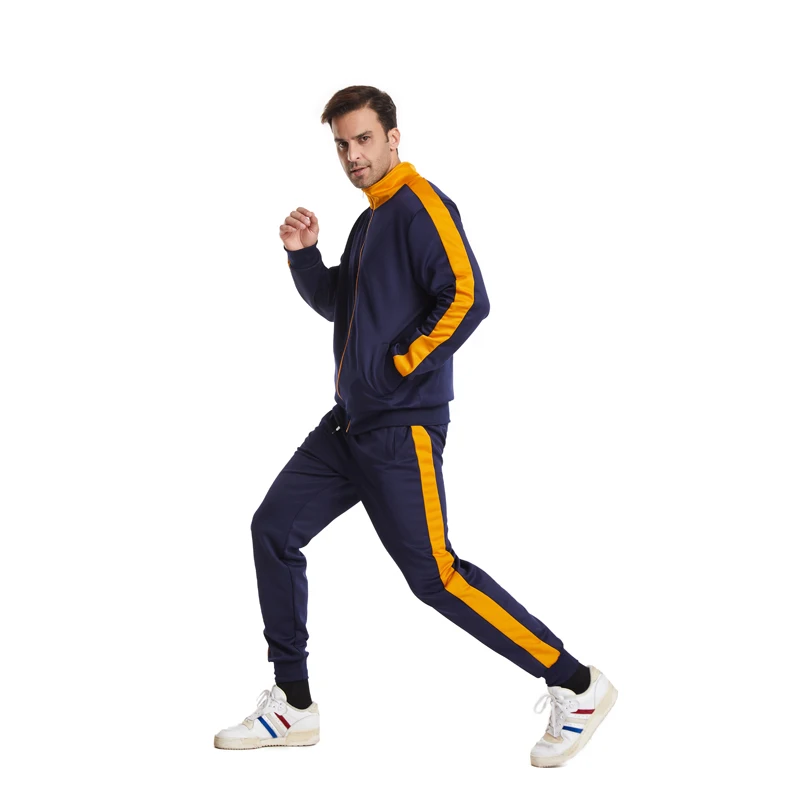 

Спортивный брендовый новый костюм мужской модный Повседневный Спортивный костюм с прострочкой кардиган из полиэстера на молнии спортивна...