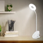 Настольная Светодиодная лампа с сенсорным управлением, светильник с клипсой для обучения, лупа для домашнего использования, сенсорный выключатель, настольное освещение с usb, 2 Вт