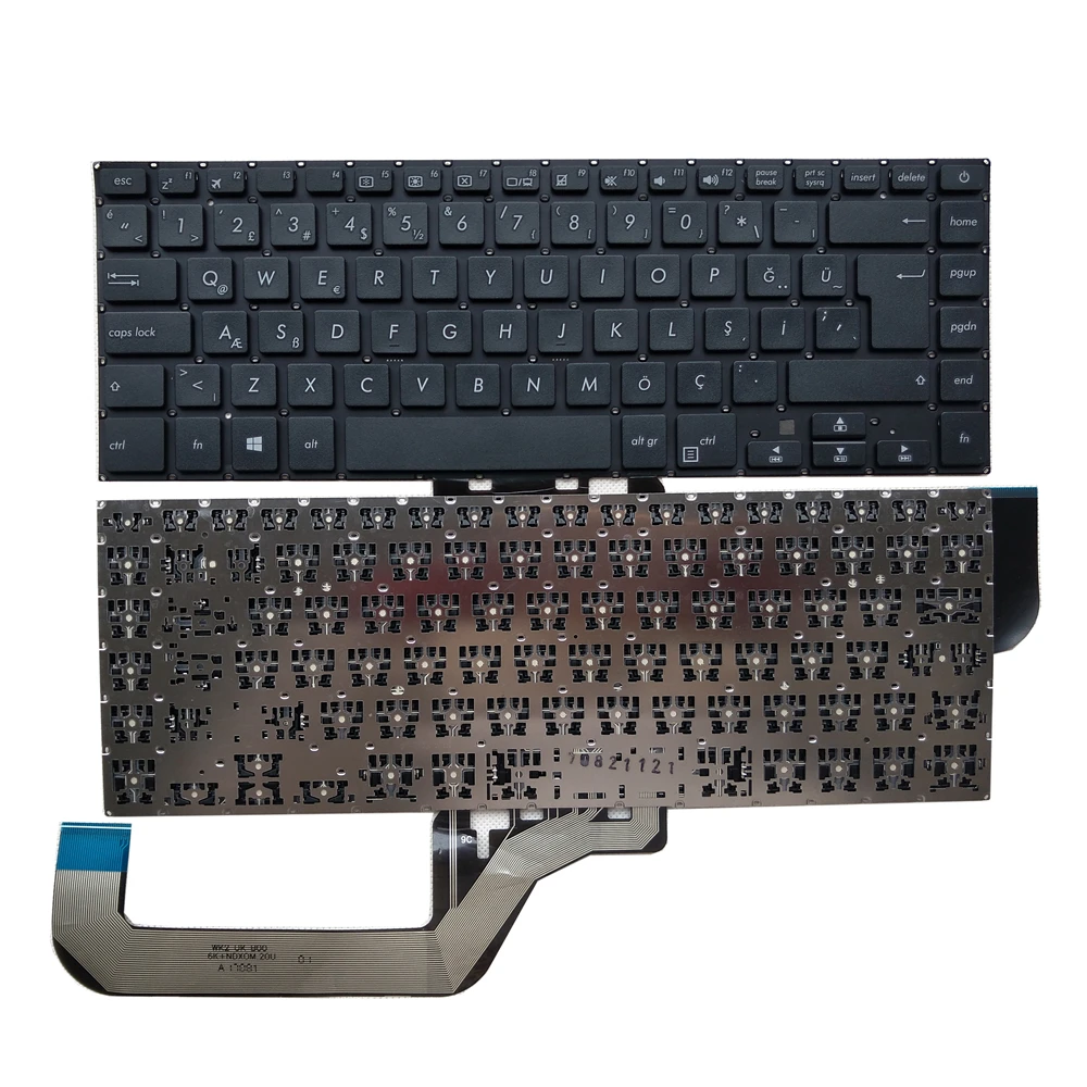 

Laptop Replacement Keyboard For Asus VivoBook X505 X505BA X505BP Series laptop TR Keyboard no frame