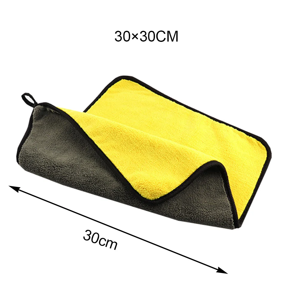 

30X30cm Durable Car Wash Towels Washing Drying Towel Strong Thick Cleaning Cloth For Car Detailing Double Sided Polishing