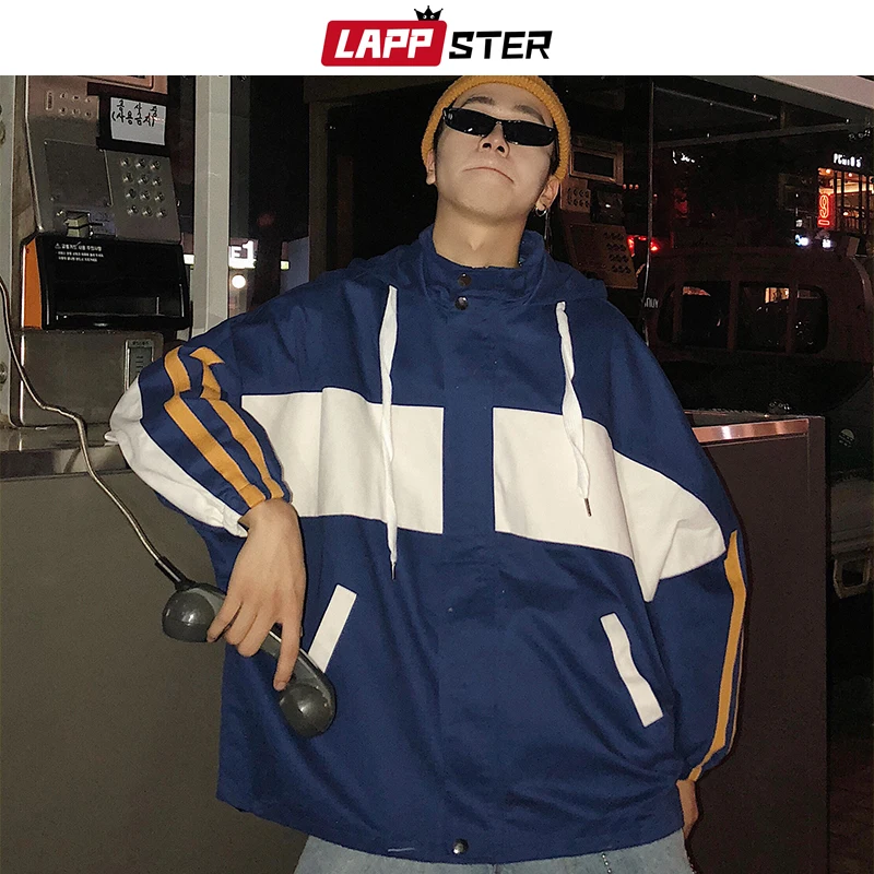 Мужская ветровка в стиле хип-хоп LAPPSTER красная винтажная куртка-бомбер с цветными