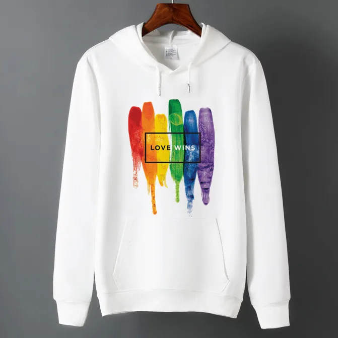 Мужская толстовка с капюшоном Pride Lgbt Love Win унисекс в стиле Харадзюку надписью is