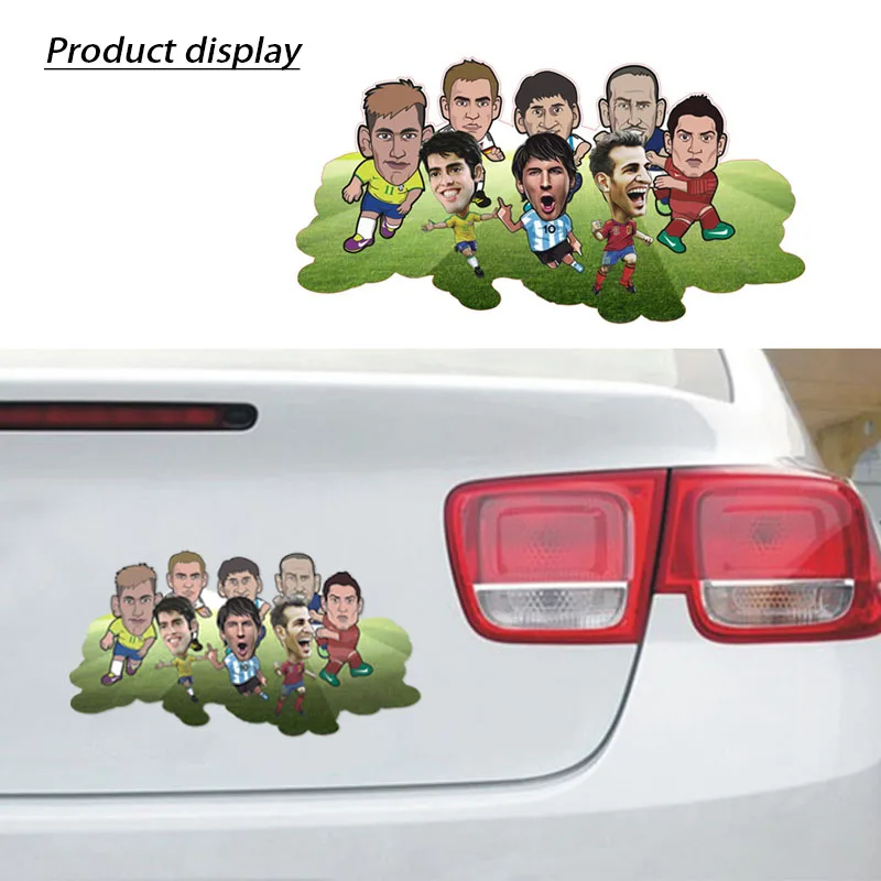 Наклейка с рисунком футболиста в стиле карикатуры для автомобиля NOANS для Opel corsa d zafira b Suzuki grand vitara Peugeot 407 208 508 и т. д.