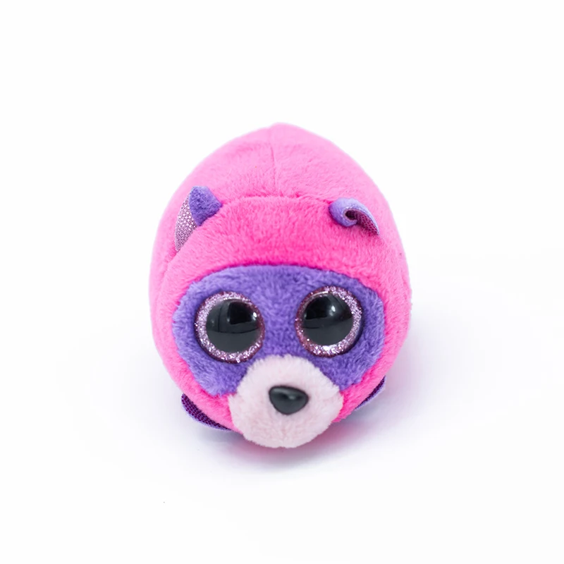 

New 4" 10cm Ty Big Eyes Stuffed Peas Plush Animal Soft Pink Raccoon Doll Collection Boys and Girls Christmas Birthday Gifts