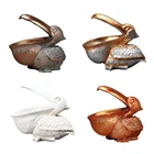 Статуя Pelican из смолы, контейнер для конфет, миниатюрная статуэтка в виде животного, украшение для стола, декор для гостиной