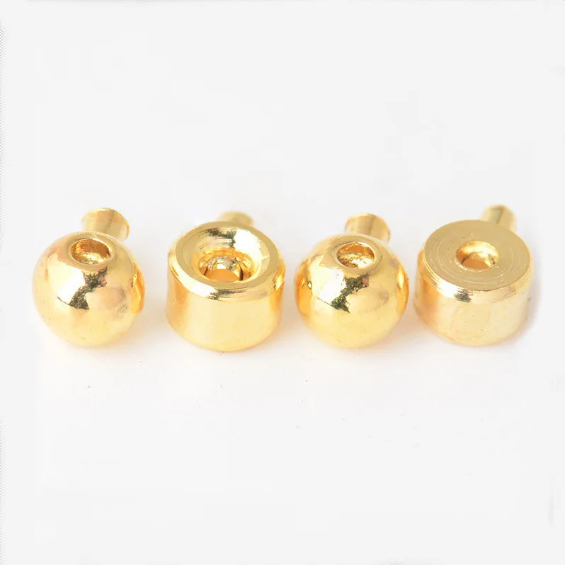 

20 PCS 3.5mm 18K Gold Plated Beads Metal Positioning Buckle Wire Buckle Brass Bead DIY Accessories For Jewelry Making