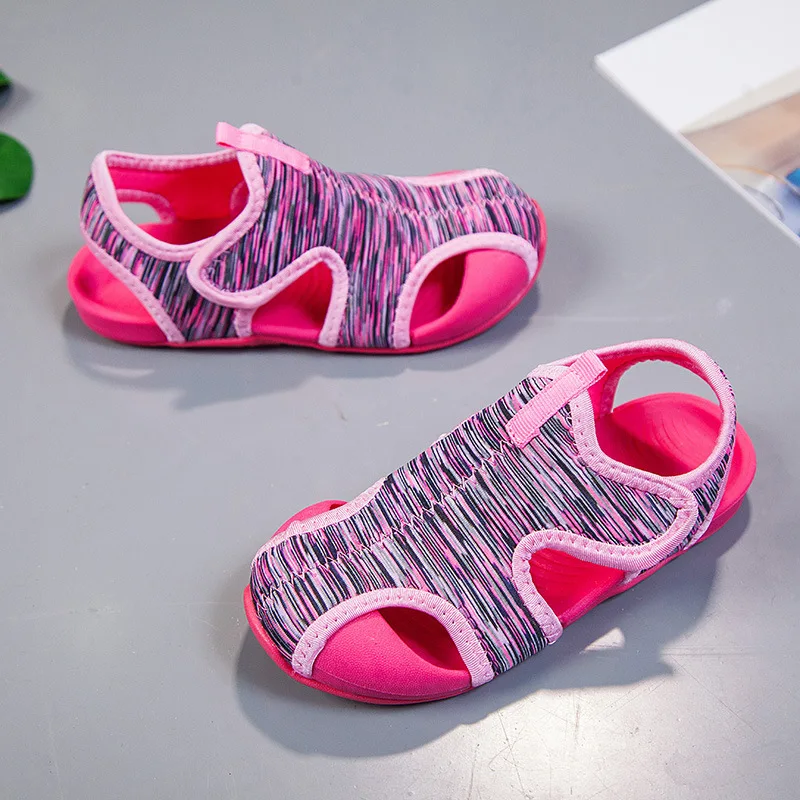 Сандалии для мальчиков и девочек дышащая сетчатая Спортивная повседневная обувь