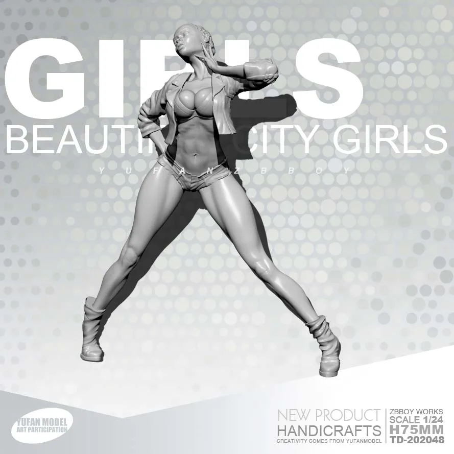 Наборы из смолы 1/24 для девочек хоп смола черные солдаты были самостоятельно