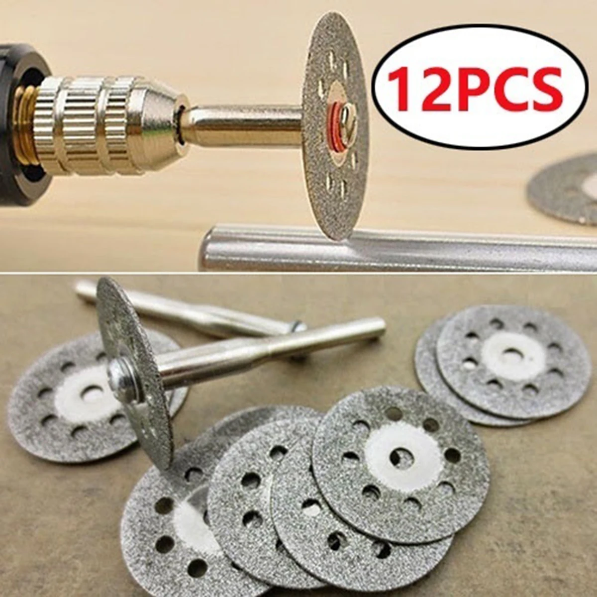 

12Pcs/Set 8-Holes Circular Saw Blades Cutting Wheel Discs Mandrels Saw Blade Wheel Cutting Sanding With 1pc Mandrel Accessory