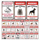 Металлический знак породы Akita Corgi, Остерегайтесь собаки Предупреждение знак, настенное украшение для зоомагазина, семейная дверная табличка, винтажная Жестяная Табличка