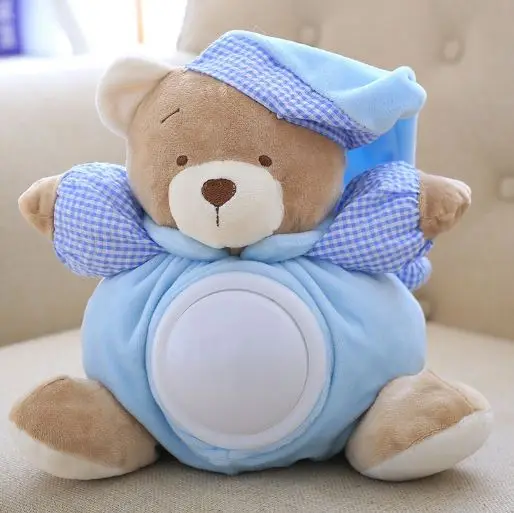 23 см Kawaii толстый плюшевый мишка музыкальный светильник плюшевые куклы младенца