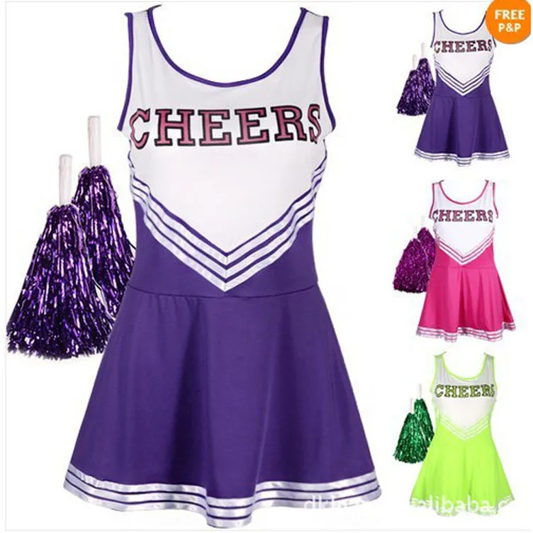 

Hot Sale Tank top cheerleader suit new red costume XS-XxL dodgers jersey cheerleader skirt american football cheer vegas jersey