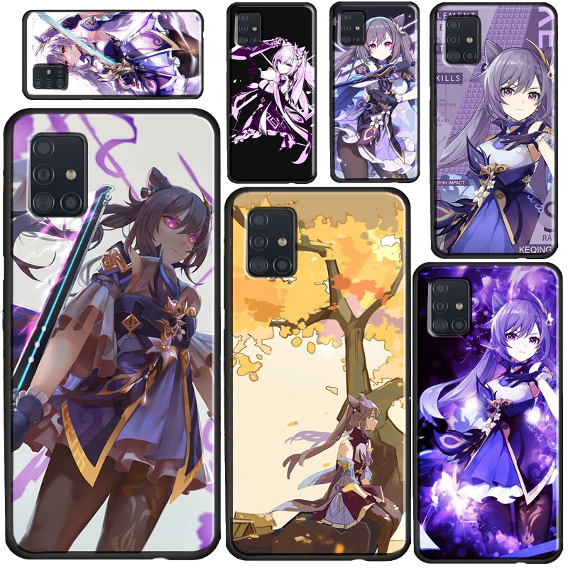 

Keqing Genshin Impact Anime Phone Case For Samsung A71 A51 A41 A31 A11 A12 A32 A52 A72 A20e A21S A02S A10 A40 A50 A70