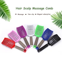 7 colors magic hair brush brosse demelante women female hair scalp massage comb bristle nylon popbrush hairbrush detangling