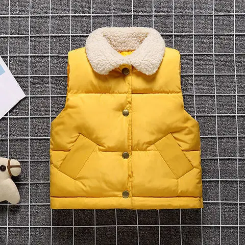 Детский пуховой жилет из хлопка бархатный утепленный для девочек детская одежда