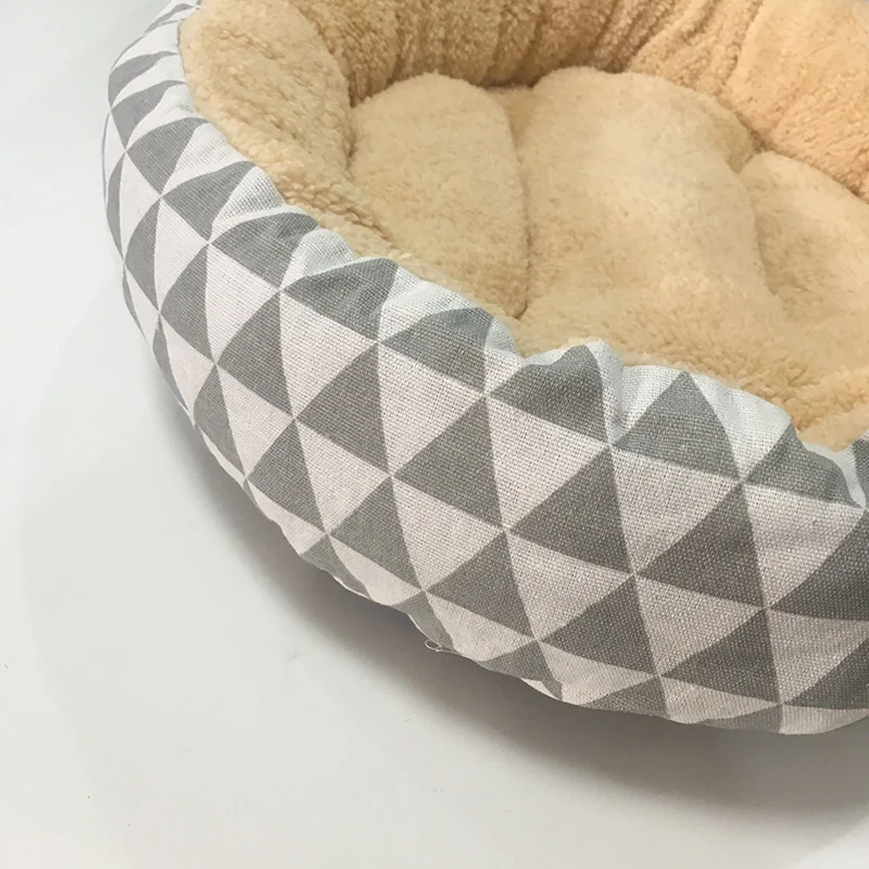 Мягкая кровать для собаки, моющаяся круглая кроватка для кошки, нескользящая Подушка для домашнего питомца, Короткие Плюшевые коврики, диваны, товары для собак