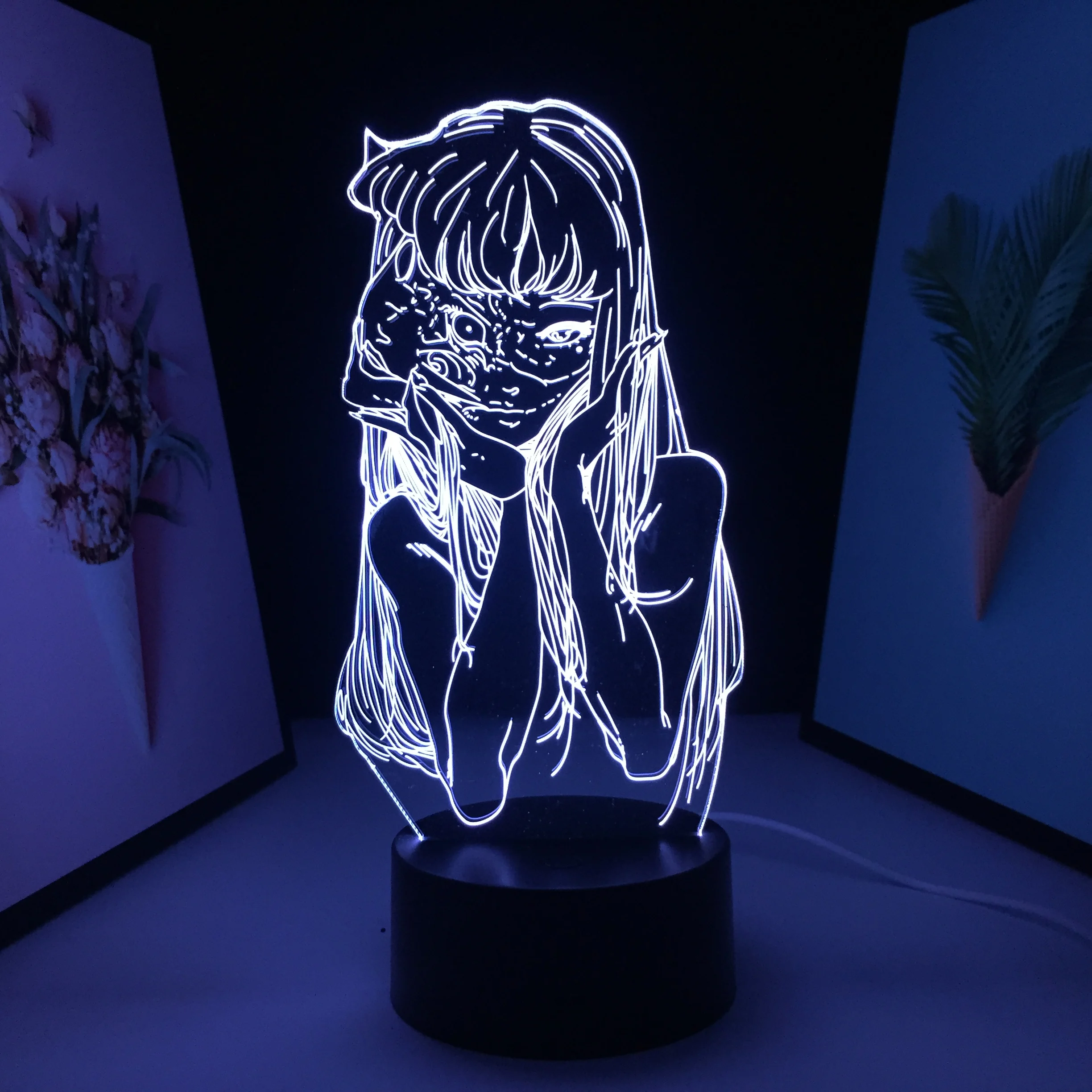 

3D LED Lamp Mystery Girl Anime Figure Home Bedroom Taable Decoration Night Light for Couple Children's Festival Birthday Gifts