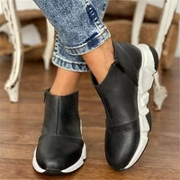 botas de mujer europe plus size 43 women ankle boots 2022 new fashion wedges platform shoes for woman solid low cut women boots