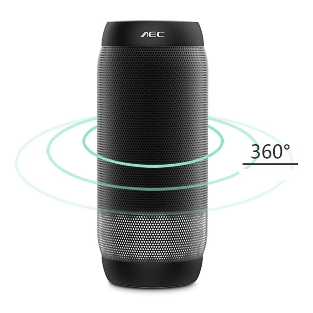 

Wireless Portable USB HiFi Deep Bass Stereo Subwoofer Outdoor Speaker (Black)