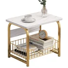 Приставной деревянный журнальный столик, 25% квадратный мраморный журнальный столик, полка для спальни, гостиной, мебель, офисный кофейный столик