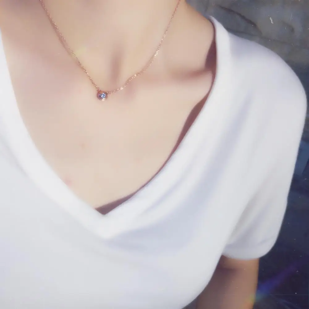 Модное круглое простое ожерелье CASHOU44 из стерлингового серебра 925 пробы Круглый