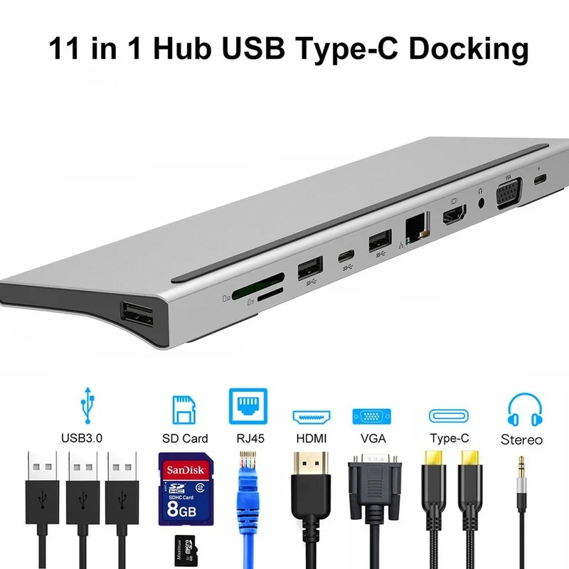 usb c dock mst dual hdmi compatible dual screen dual display adapter hub laptop docking station for lenovo thinkpad hp dell xps free global shipping