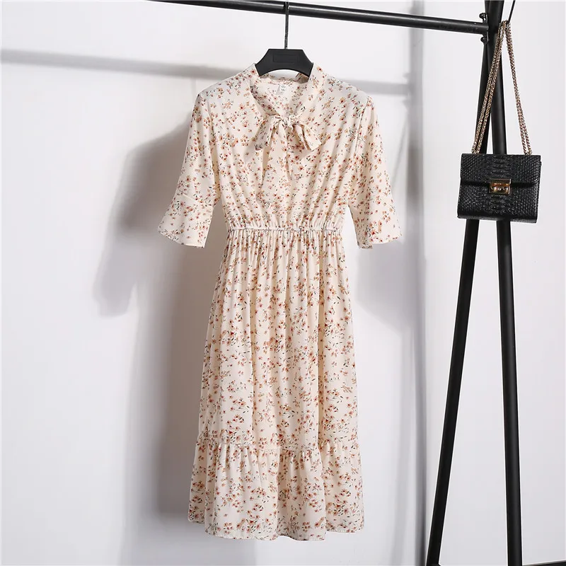 Повседневное женское летнее платье Женская обувь в винтажном стиле с цветочным
