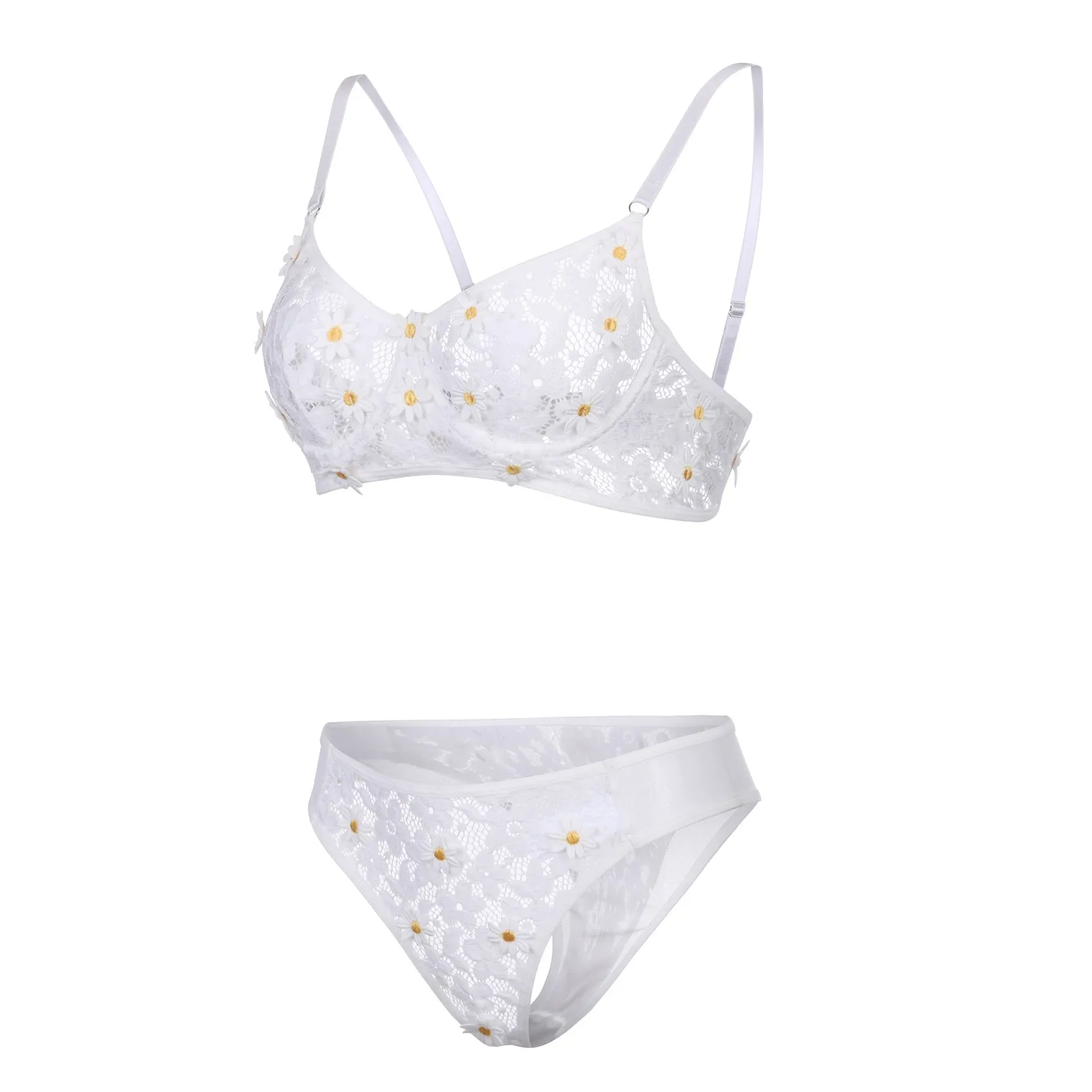 

Sexy Lingerie Fashion Love Embroidery Bra G-String Thong Sleepwear Underwear Women Lingerie Bandage Lingerie Set Lenceria