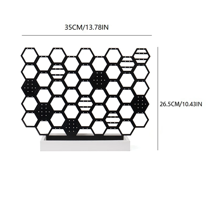 

Honeycomb Jewelry Organizer and Earring Display Stand, Earrings Holder Organizer Jewelry Storage Rack