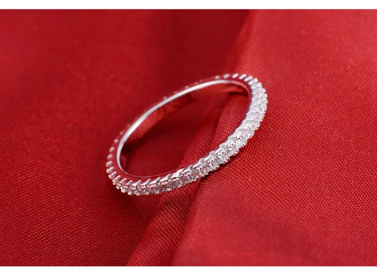 

F VS1 Test Positive White Gold Ring 14k 0.55CT Moissanite Carbon Eternity Band Ring Jewelry Engagement for Women 14k Gold Ring