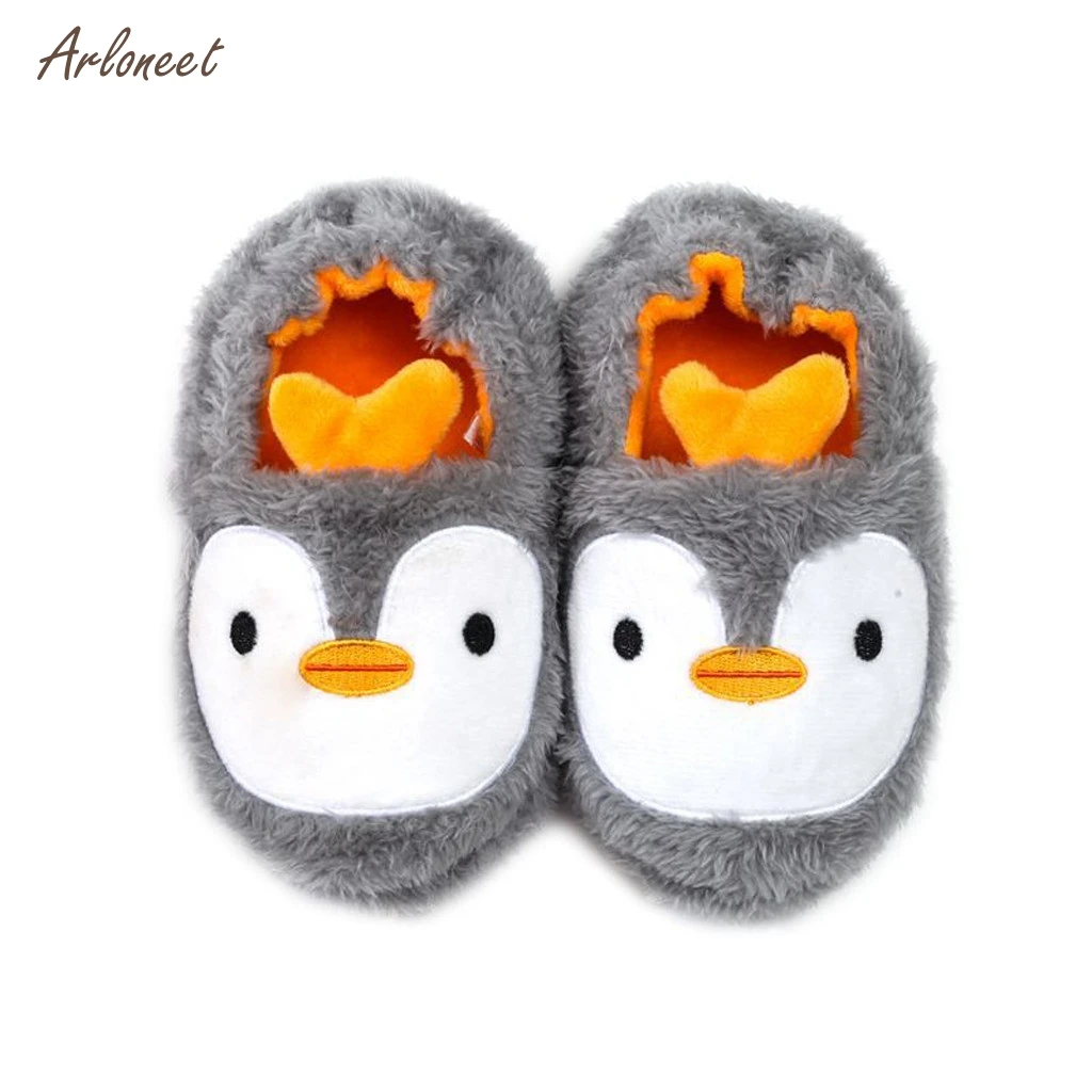 Детские теплые мягкие плюшевые тапочки для малышей младенцев детская теплая