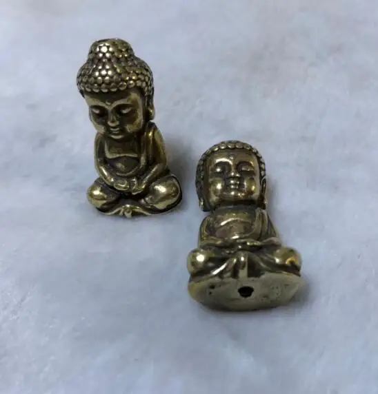 Коллекция китайская латунь резная Amitabha маленькая статуя монаха Будды изысканные